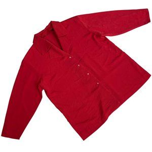Sundazed (Germany) Cupro Petal Collar Shirt Jacket Red (The Attico) : XL